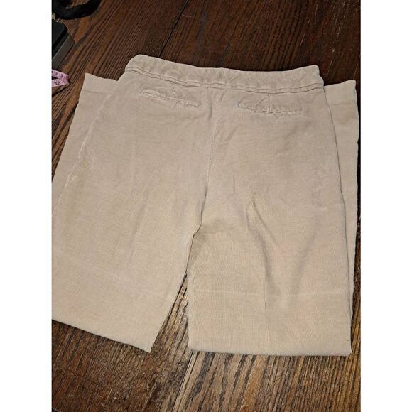 Size 4 Talbots Stretch Tan Khaki Corduroy Boot Cut Pants with Pockets - Picture 3 of 3